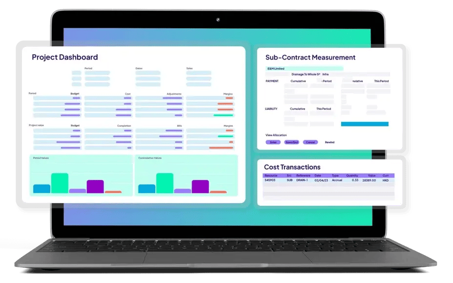 Commercial cost management software for efficient project accounting