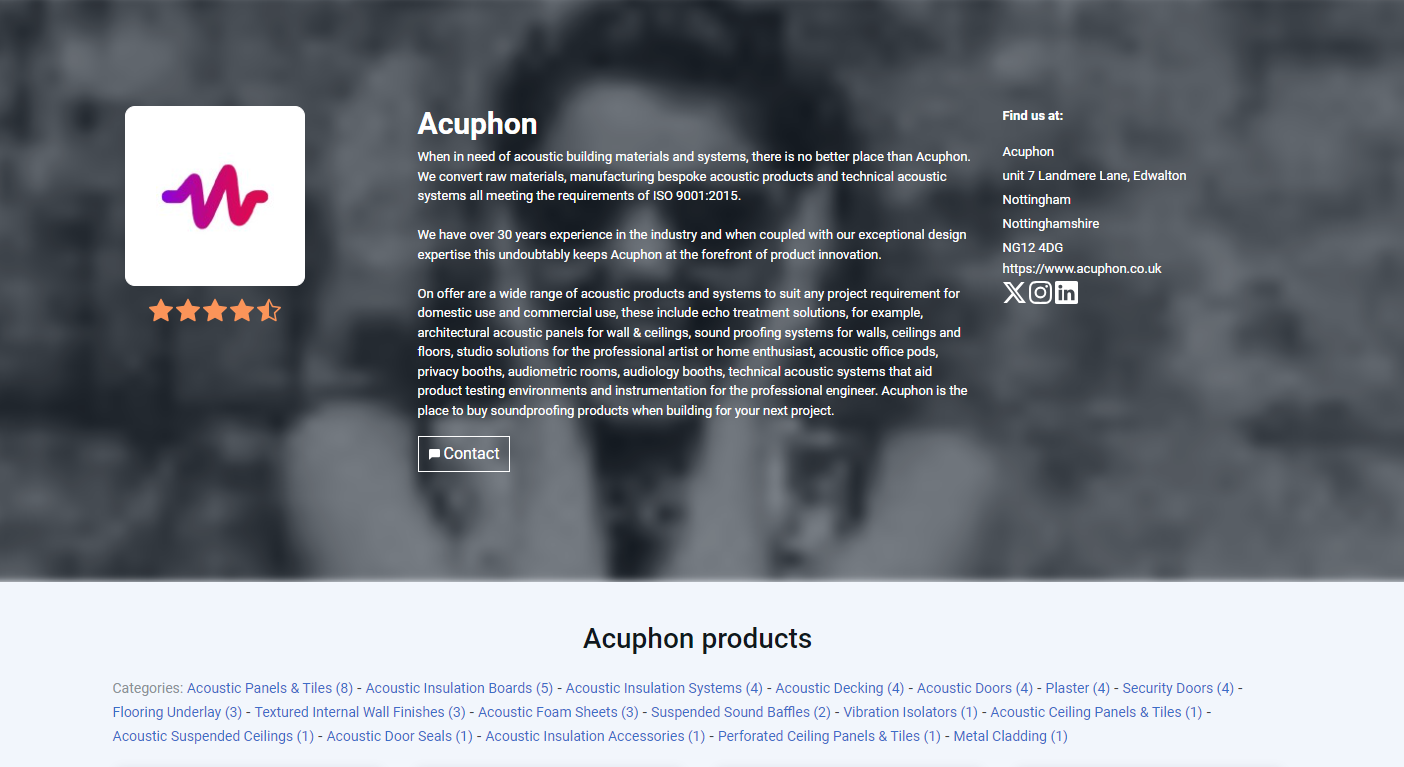 How Acuphon Ltd leverages Causeway SpecifiedBy to boost brand visibility and specification